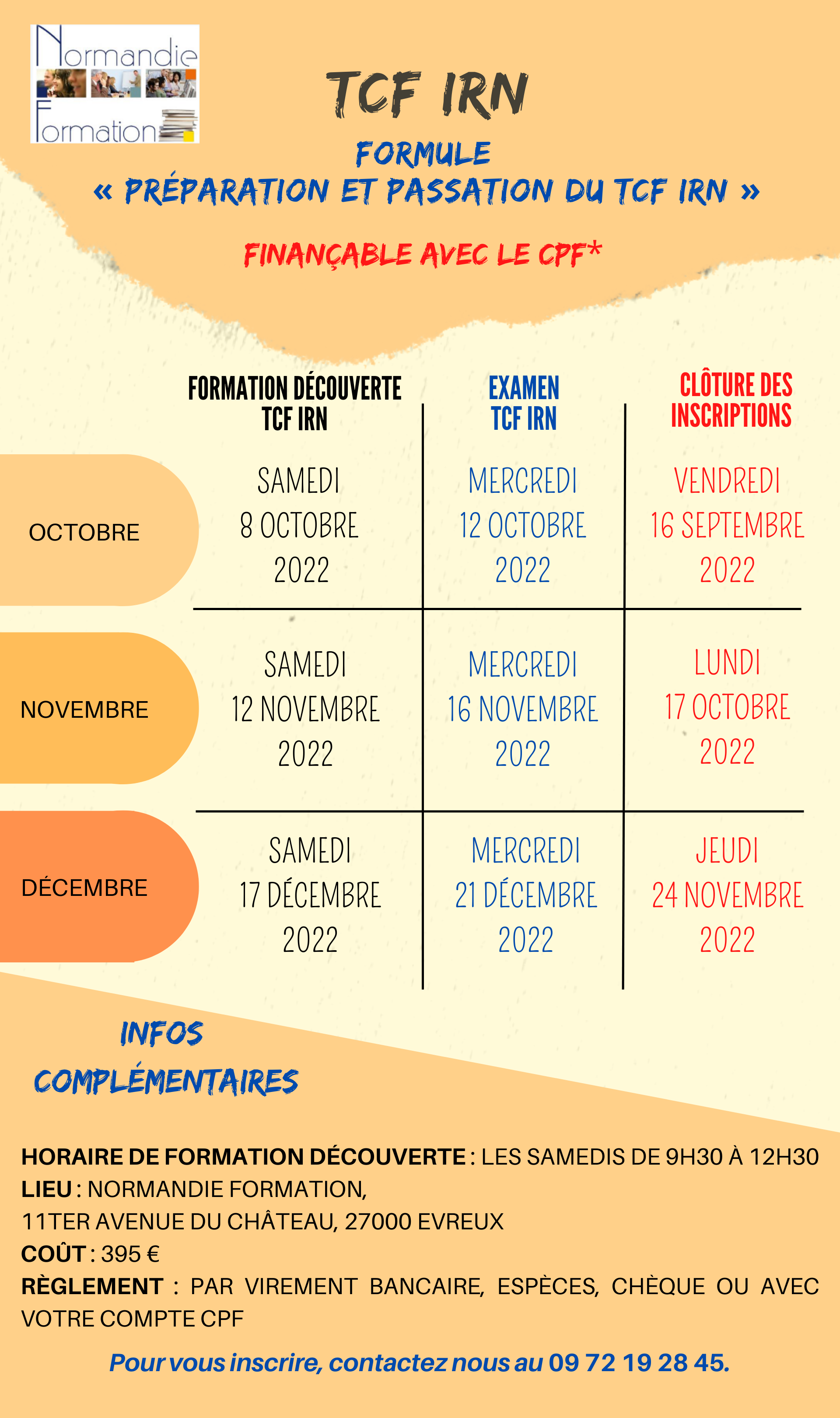 Tcf Test De Connaissance Du Français Normandie Formation 